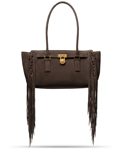 MICHAEL KORS HAMILTON MODERNE MEDIUM LEATHER EAST WEST SHOULDER TOTE