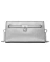 Michael Kors Michael  Hamilton Moderne Convertible Crossbody Bag In Silver