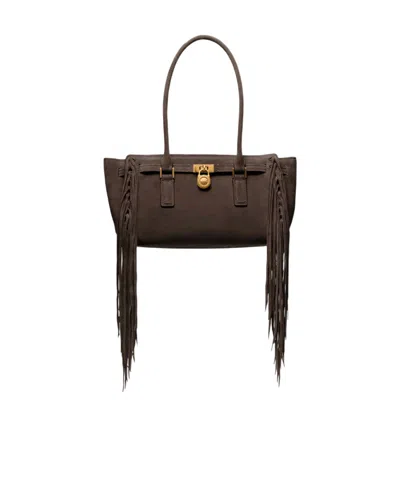 MICHAEL KORS MICHAEL MICHAEL KORS HAMILTON MODERNE SMALL FRINGED SATCHEL BAG