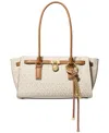 Michael Kors Michael  Hamilton Moderne Small Signature Logo Satchel In Neutral