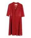 Michael Kors Michael  Heart Print Dress In Red Polyester In Red