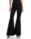 Michael Kors Michael  High Waist Knit Flare Pants In Black