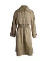Michael Kors Michael  Hooded Trench Coat In Beige Cotton In Beige