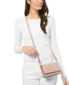 Michael Kors Michael  Jet Set Charm Small Phone Crossbody In Soft Pink,gold