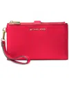 Michael Kors Michael  Jet Set Double Zip Wristlet In Safari Green