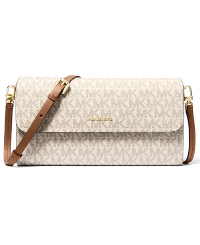 Michael Kors Michael  Jet Set East West Phone Extra Large Crossbody Bag In White