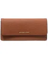 Michael Kors Michael  Jet Set Large Flat Wallet In Brown