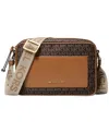 Michael Kors Michael  Jet Set Logo East West Crossbody In Brn,acorn
