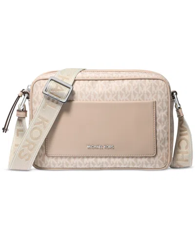 Michael Kors Michael  Jet Set Logo East West Crossbody In Light Sand