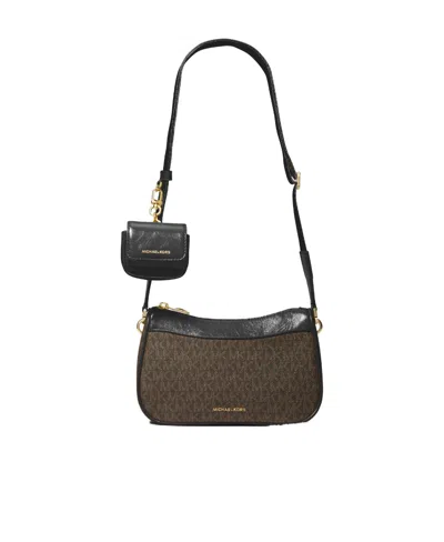 Michael Kors Michael  Jet Set Logo Lettering Medium Crossbody Bag In Black