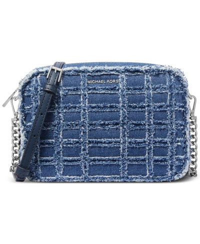 Michael Kors Michael  Jet Set Medium Camera Bag In Denim