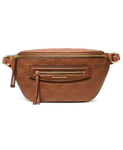 Michael Kors Michael  Jet Set Medium Sling Messenger Bag In Brown