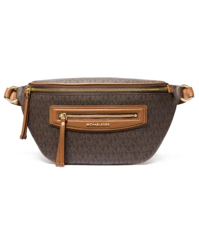 Michael Kors Michael  Jet Set Medium Sling Messenger Handbag In Brown