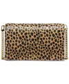 Michael Kors Michael  Jet Set Small Calf Hair Flap Chain Crossbody In Husk Multi