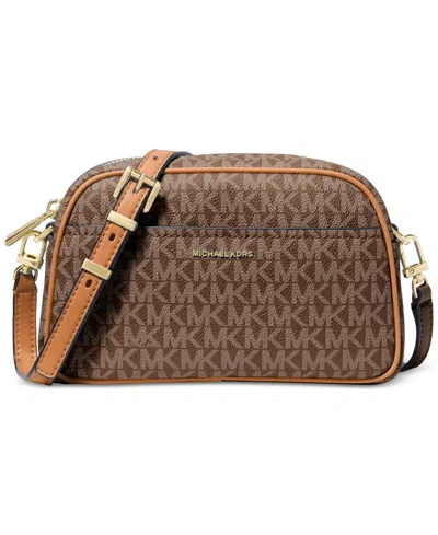 Michael Kors Michael  Jet Set Small Camera Crossbody In Brown