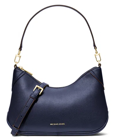 Michael Kors Michael  Jet Set Small Convertible Pouchette Bag In Blue