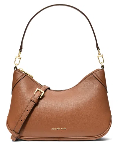 Michael Kors Michael  Jet Set Small Convertible Pouchette Bag In Brown