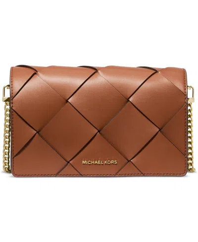 MICHAEL KORS MICHAEL MICHAEL KORS JET SET SMALL FLAP CHAIN LEATHER CROSSBODY