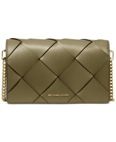MICHAEL KORS MICHAEL MICHAEL KORS JET SET SMALL FLAP CHAIN LEATHER CROSSBODY