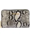 Michael Kors Michael  Jet Set Small Leather Zip Around Card Case In Brown