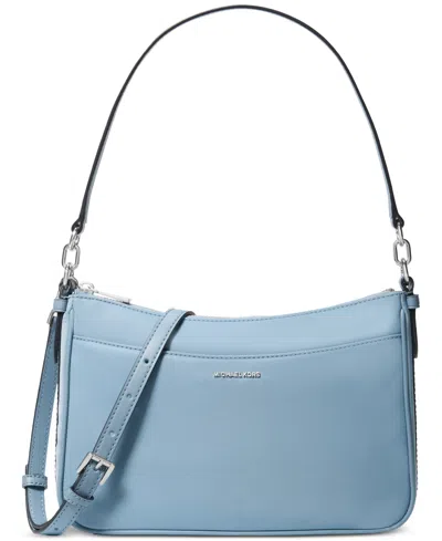 Michael Kors Michael  Jet Set Small Nylon Top Zip Pochette Crossbody In Blue