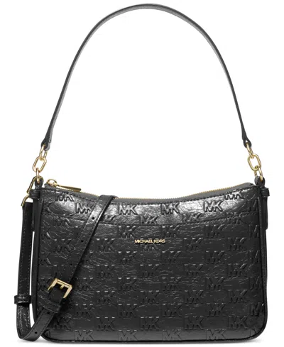 Michael Kors Michael  Jet Set Small Top Zip Pochette Crossbody In Black