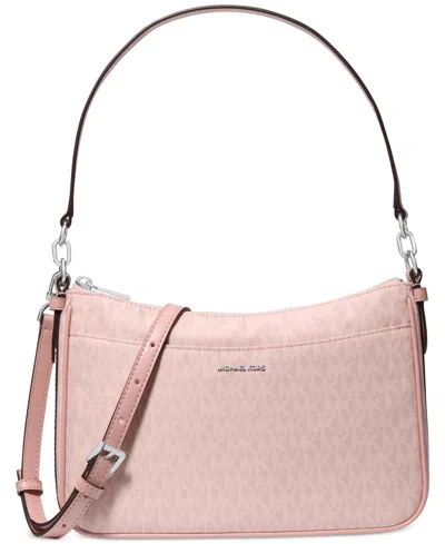 Michael Kors Michael  Jet Set Small Top Zip Pochette Crossbody In Smokey Rose