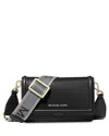 Michael Kors Michael  Jet Set Smartphone Webbing Crossbody In Black