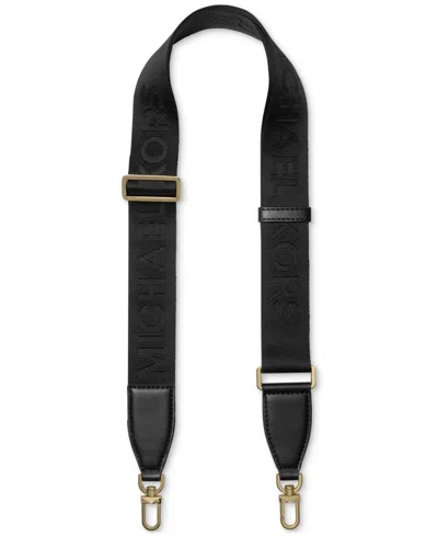 Michael Kors Michael  Jet Set Travel 40mm Logo Webbing Strap In Black