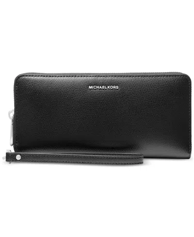 Michael Kors Michael  Jet Set Travel Continental Wallet In Black