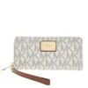 Michael Kors Michael  Jet Set Travel Logo Continental Wallet In White