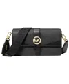 Michael Kors Michael  Jet Set Travel Logo Webbing Strap In Black,black