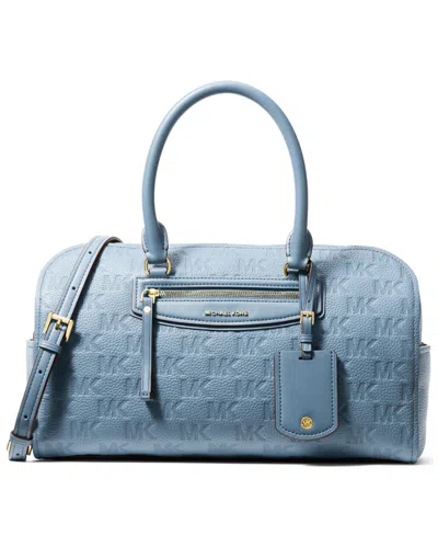 Michael Kors Michael  Jet Set Travel Medium Duffle Satchel Bag In Blue