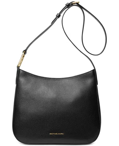 Michael Kors Michael  Kensington Large Crossbody In Black,gold