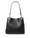 Michael Kors Michael  Kensington Large Leather Shoulder Tote In Black
