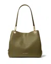 Michael Kors Michael  Kensington Large Leather Shoulder Tote In Safari Green