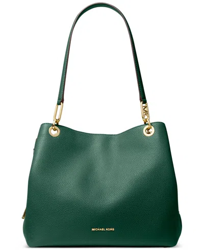 Michael Kors Michael  Kensington Large Leather Tote In Bosco