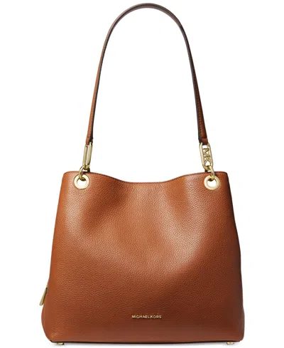 Michael Kors Michael  Kensington Large Leather Tote In Light Sand