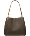 Michael Kors Michael  Kensington Large Logo Shoulder Tote In Brn,acorn