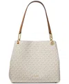 Michael Kors Large Printed Canvas Kensington Shopping Bag In Vanilla,acrn