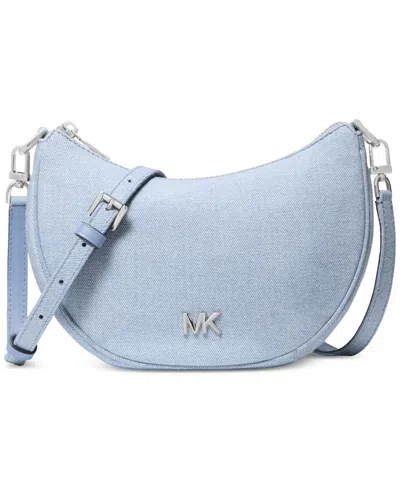 Michael Kors Michael  Kyla Small Hazy Blue Convertible Pouchette In Blue Haze