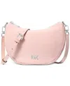Michael Kors Michael  Kyla Small Hazy Blue Convertible Pouchette In Rosewater