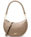 Michael Kors Michael  Kyla Small Leather Convertible Pouchette In Brown