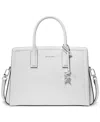 Michael Kors Michael  Laila Medium Signature Logo Satchel In Gray