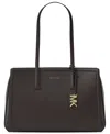 Michael Kors Michael  Laila Medium Leather Tote In Brown
