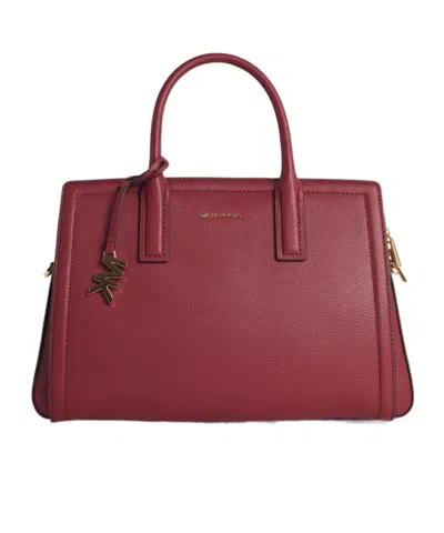 Michael Kors Michael  Laila Medium Satchel Bag In Red
