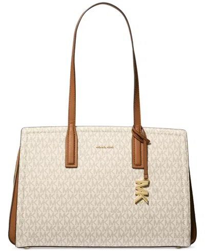 Michael Kors Michael  Laila Medium Tote In Vanilla,acorn