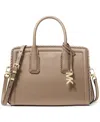 Michael Kors Michael  Laila Small Leather Satchel In Brown