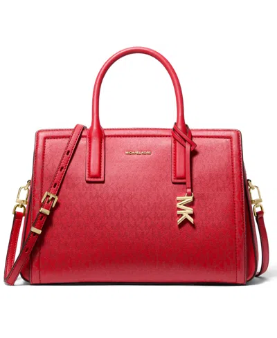Michael Kors Michael  Laila Small Satchel Bag In Red