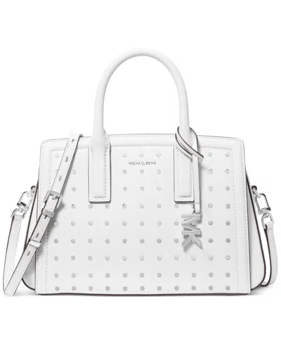 Michael Kors Michael  Laila Small Satchel In Optic White